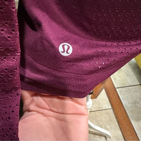 Lululemon Swiftly Tech Long Sleeve Crew – Dark Berry Purple – Size 8 - Picture 7 of 9